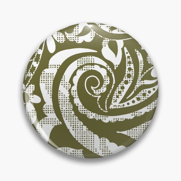 Item preview, Tear Drop Paisley-Dull Muave Olive Green Grunge Effect Vice Versa designed and sold by Fabricatemyart.