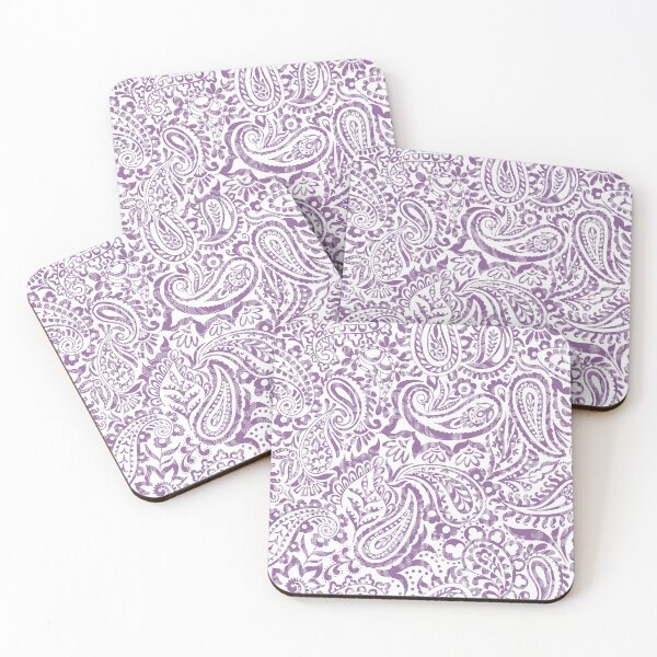 Item preview, Tear Drop Paisley-light Muave African Violet Grunge designed and sold by Fabricatemyart.