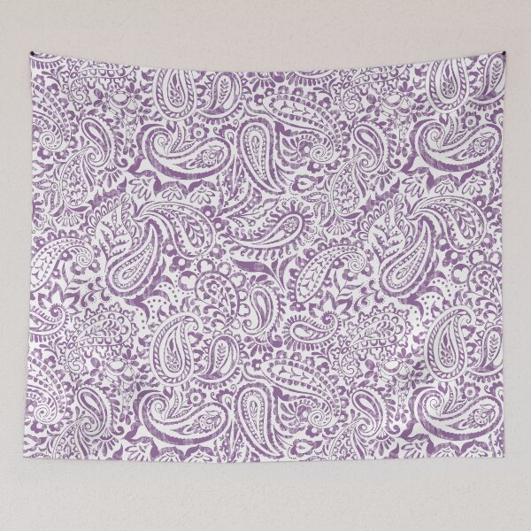 Item preview, Tear Drop Paisley-light Muave African Violet Grunge designed and sold by Fabricatemyart.