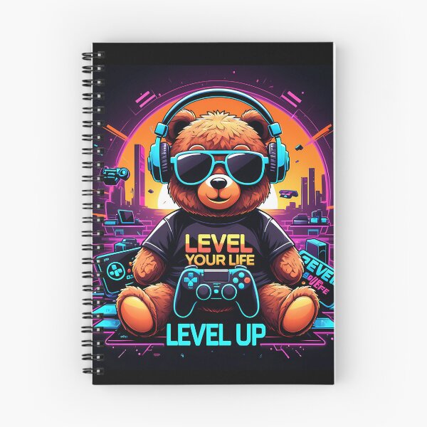 Item preview, Gamer Bear Level Up  Cute Cool Bear designed and sold by Petriaarnio.