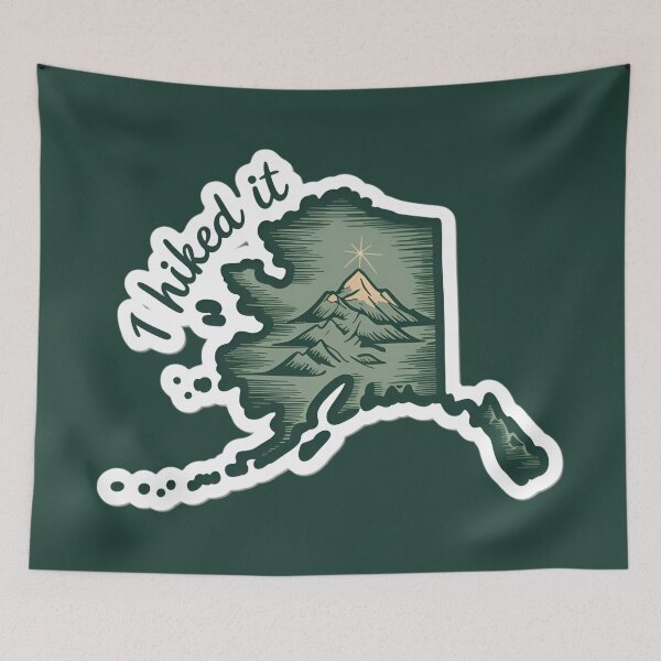 Item preview, Alaska Map Outline I Hiked Denali Peak designed and sold by Blok45.