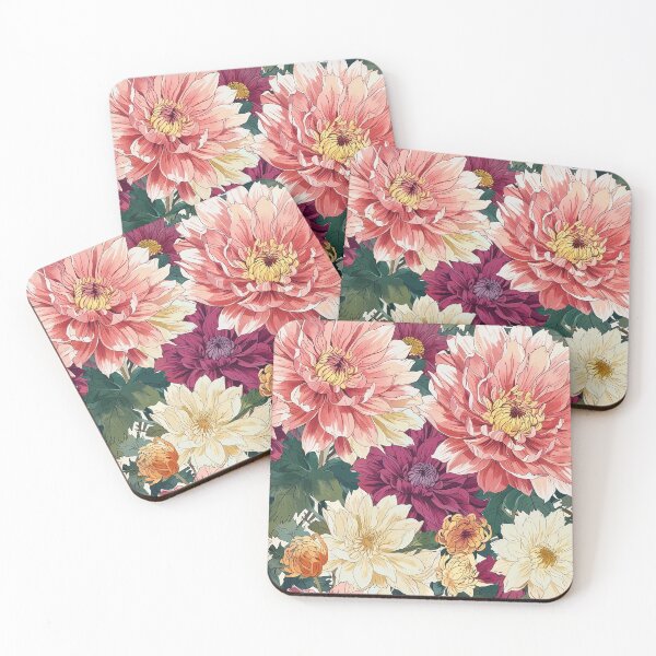 Item preview, Dinner Plate Dahlias designed and sold by CoolPixels.