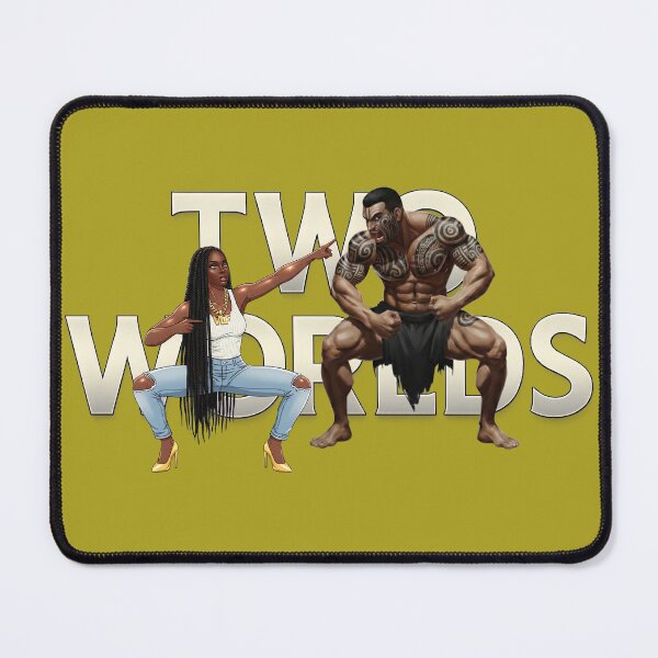 Item preview, Two Worlds — Aura vs Maori | Power Pose Poster by VLF designed and sold by VitalLifeForce.