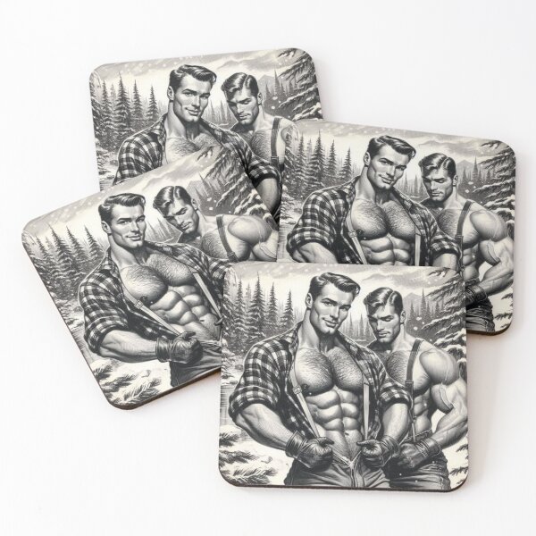 Item preview, "Christmas Cracker" Gay Lumberjack Tom of Finland Tribute Graphic Design designed and sold by ItsAKinkThing.