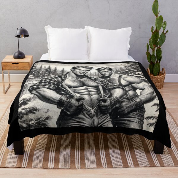 Item preview, "Christmas Cracker" Gay Lumberjack Tom of Finland Tribute Graphic Design designed and sold by ItsAKinkThing.