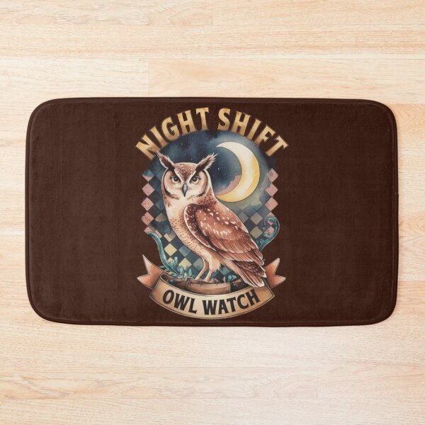 Item preview, Night Shift Owl Checkered Watercolor  designed and sold by JediKittenWars.