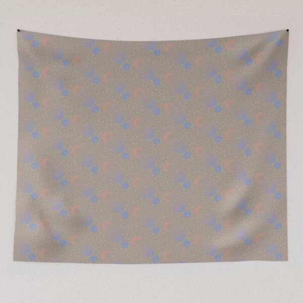 Item preview, Grey ochre blue orange dot design | Grayish brown circles dots artistic pattern designed and sold by lausn.