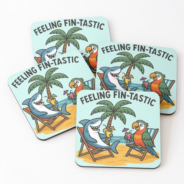 Item preview, FEELING FIN-TASTIC take it easy, surf's up & tropical coolness 7168x7168 designed and sold by darky72.