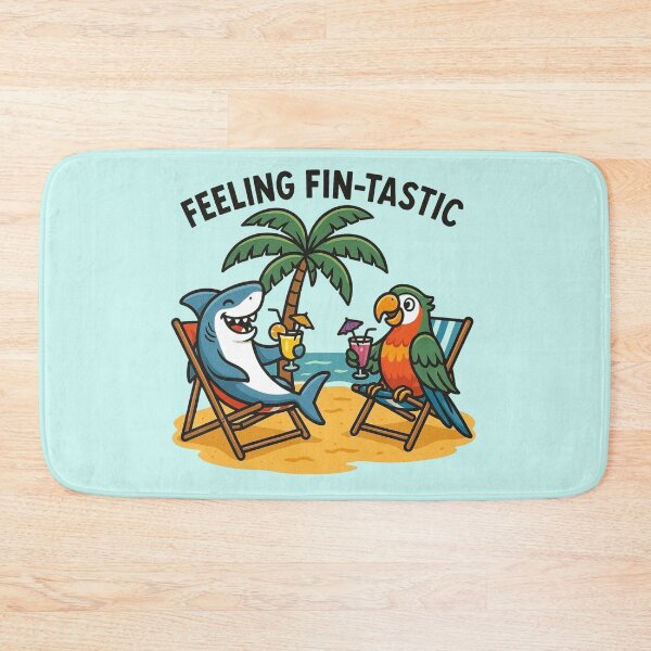 Item preview, FEELING FIN-TASTIC take it easy, surf's up & tropical coolness 7168x7168 designed and sold by darky72.