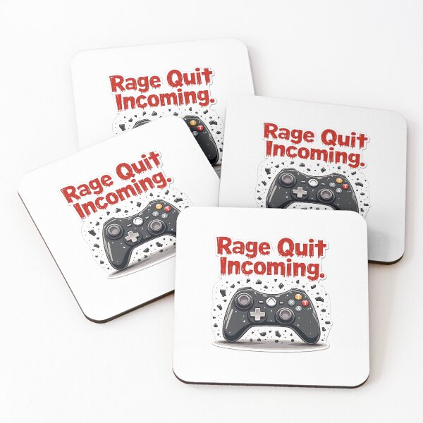 Item preview, Rage Quit Design - Hardcore Gamer Badge for esports and Fighting Controllers designed and sold by SlightlyUnreal.