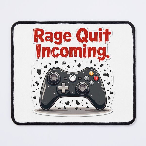 Item preview, Rage Quit Design - Hardcore Gamer Badge for esports and Fighting Controllers designed and sold by SlightlyUnreal.