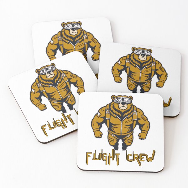 Item preview, Aviator Bear Mascot – Fierce Flight Crew Design designed and sold by Kavya Art.