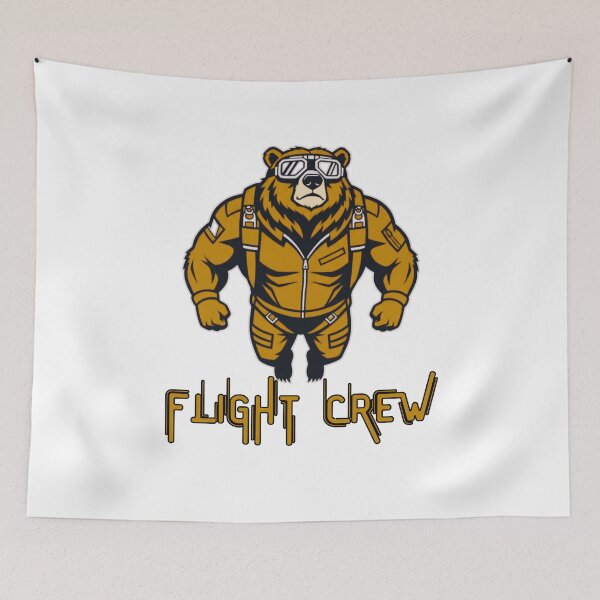 Item preview, Aviator Bear Mascot – Fierce Flight Crew Design designed and sold by Kavya Art.