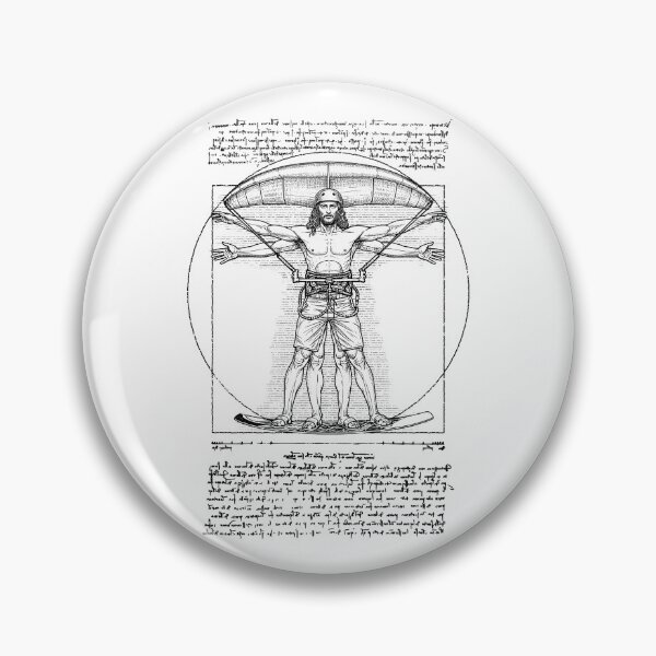 Item preview, Kiteboarding Kitesurfing Vitruvian Man Leonardo Da Vinci designed and sold by GrandeDuc.