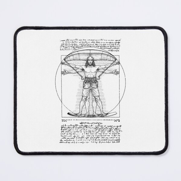 Item preview, Kiteboarding Kitesurfing Vitruvian Man Leonardo Da Vinci designed and sold by GrandeDuc.