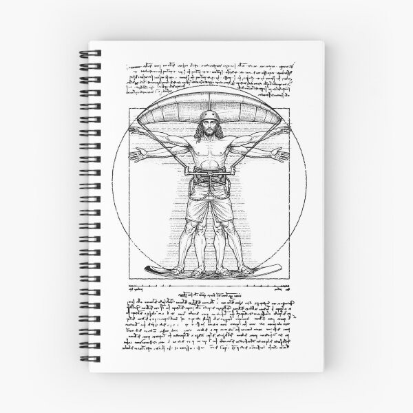 Item preview, Kiteboarding Kitesurfing Vitruvian Man Leonardo Da Vinci designed and sold by GrandeDuc.