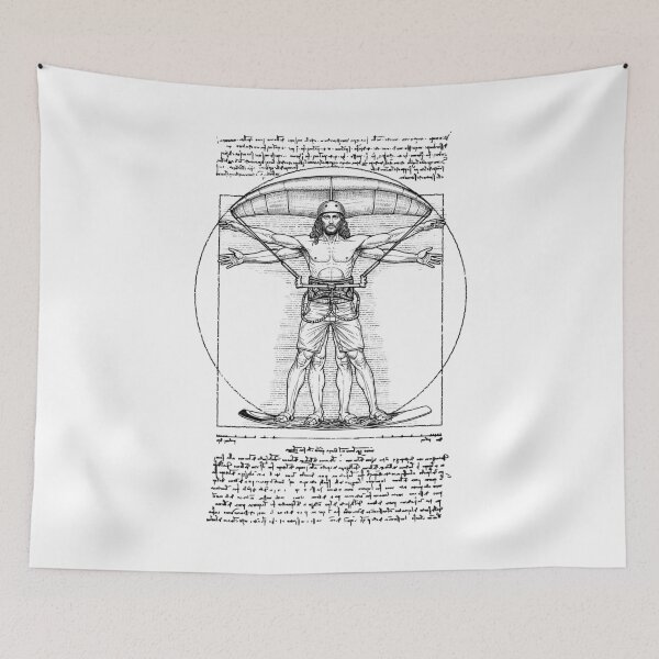Item preview, Kiteboarding Kitesurfing Vitruvian Man Leonardo Da Vinci designed and sold by GrandeDuc.