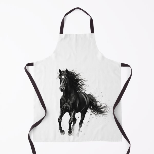 Item preview, Celestial Gallop – Mystical Black Horse designed and sold by Kavya Art.