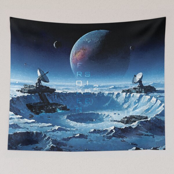 Item preview, Frozen Side 2 – Watercolor & Halftone Moon Base designed and sold by jhharoon.