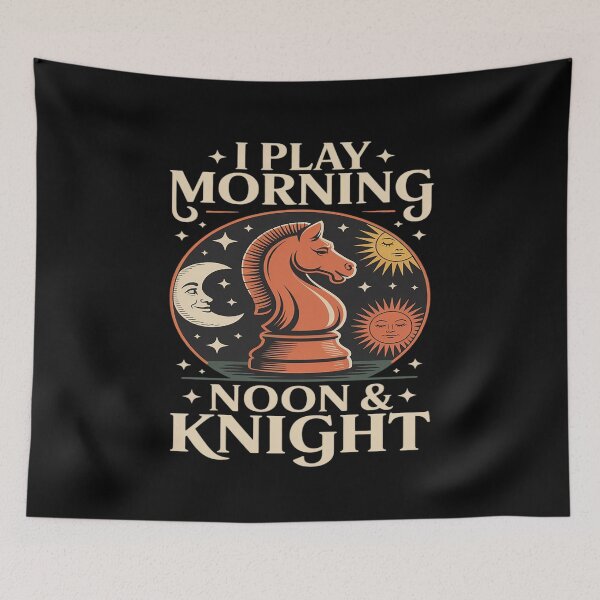 Item preview, Chess Player Morning Noon Knight Chess Lovers designed and sold by BiellaSar.