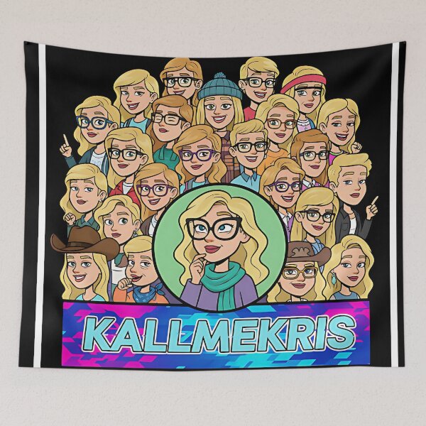 Item preview, KallMeKris Cartoon Characters Collage – Fun Fan Art Style Design designed and sold by HiranoKeisukepm.