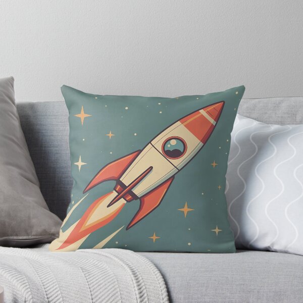 Item preview, Vintage Space Rocket designed and sold by MonishArt.