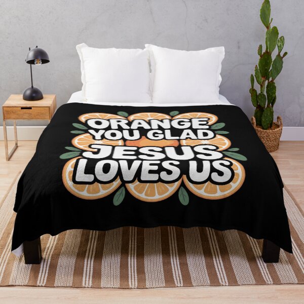 Item preview, Christian Orange You Glad Jesus Loves Us Scripture designed and sold by ticlitule.