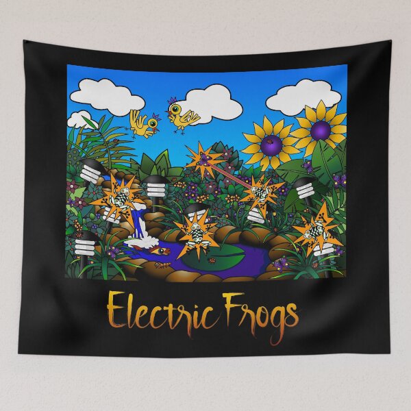 Item preview, Electric Frogs - With Title by Amanda M Lucas designed and sold by Amanda Lucas.