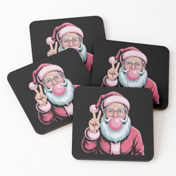 Item preview, Christmas Peace Sign Hand Santa Claus Pink Bubble Gum Xmas designed and sold by ticlitule.