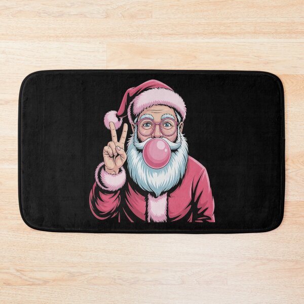 Item preview, Christmas Peace Sign Hand Santa Claus Pink Bubble Gum Xmas designed and sold by ticlitule.
