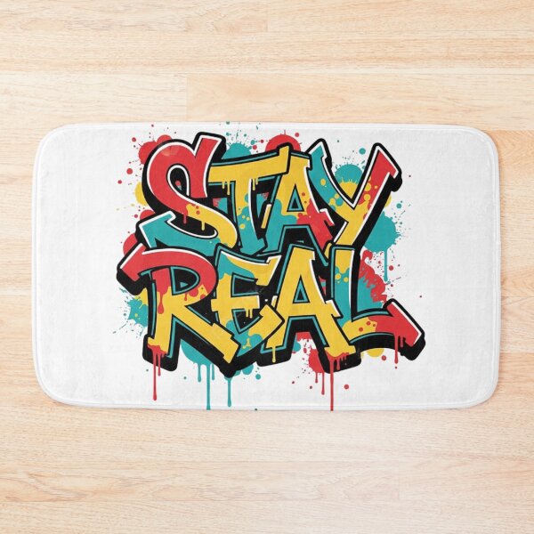 Item preview, STAY REAL Graffiti Streetwear Typography – Wildstyle Urban Art designed and sold by Happyfreedom.