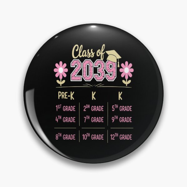 Item preview, Class of 2039 Grow with Me Floral Pre-K 12th Grade Pink designed and sold by ticlitule.
