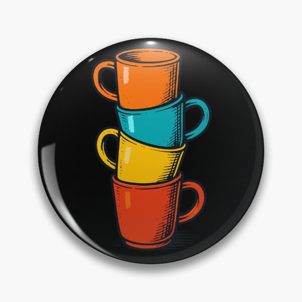 Item preview, Colorful Coffee Stacked Cups Art Design designed and sold by LuminOrb.