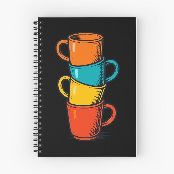 Item preview, Colorful Coffee Stacked Cups Art Design designed and sold by LuminOrb.
