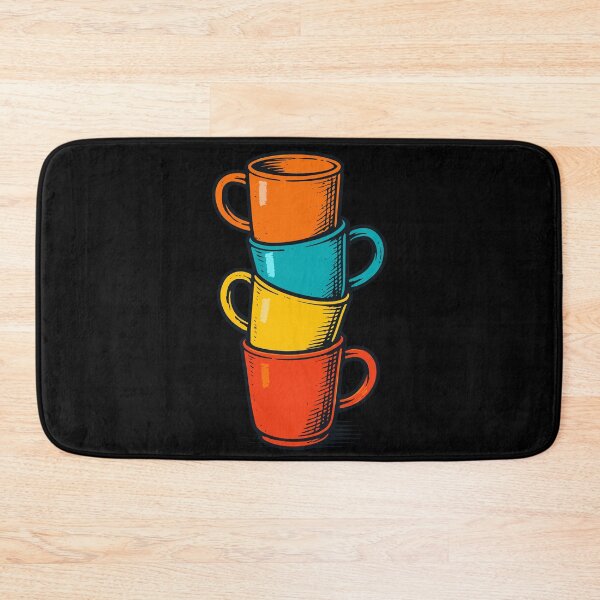 Item preview, Colorful Coffee Stacked Cups Art Design designed and sold by LuminOrb.