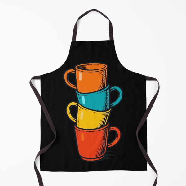Item preview, Colorful Coffee Stacked Cups Art Design designed and sold by LuminOrb.