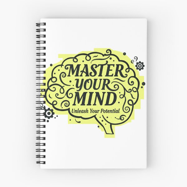 Item preview, Master Your Mind – Motivational Brain Design designed and sold by Kavya Art.