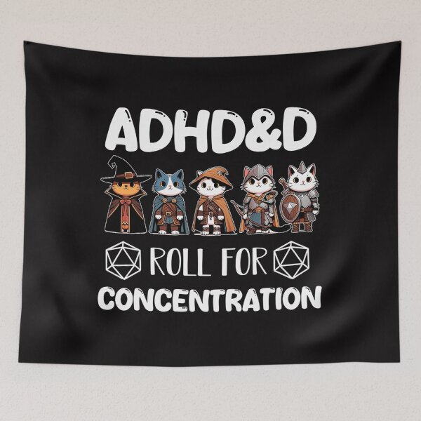 Item preview, Adhdd Roll For Concentration White Version designed and sold by GracielaMorey66.