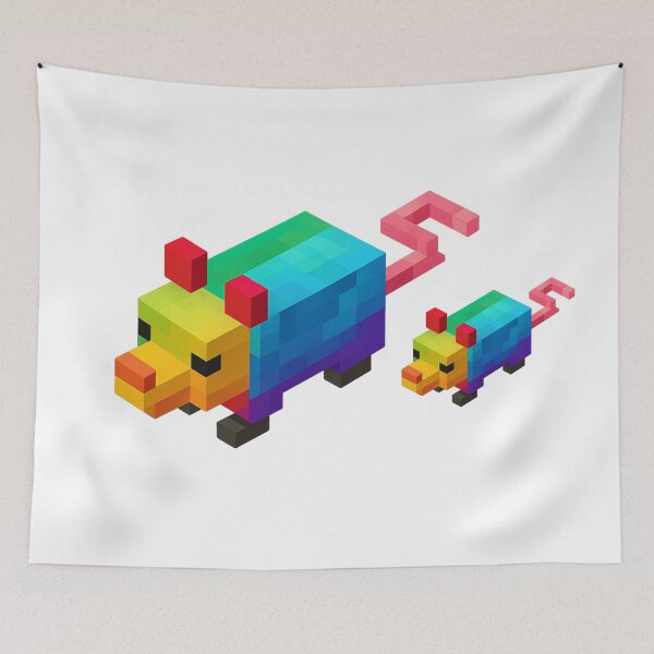 Item preview, 3d Rainbow Rat and baby Rat designed and sold by AdiDsgn.