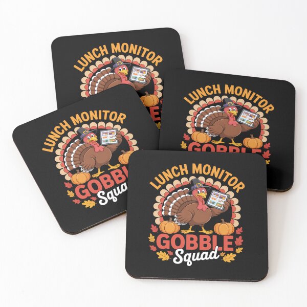 Item preview, Lunch Monitor Gobble Squad Turkey Chef Hat Thanksgiving designed and sold by Bandikonsalez.