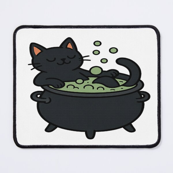 Item preview, Black Cat in a Cauldron – Cute Funny Halloween Design designed and sold by Herundros.