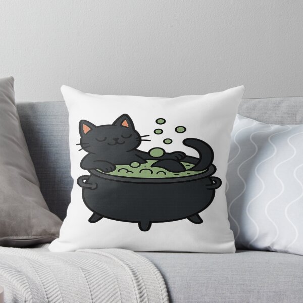 Item preview, Black Cat in a Cauldron – Cute Funny Halloween Design designed and sold by Herundros.