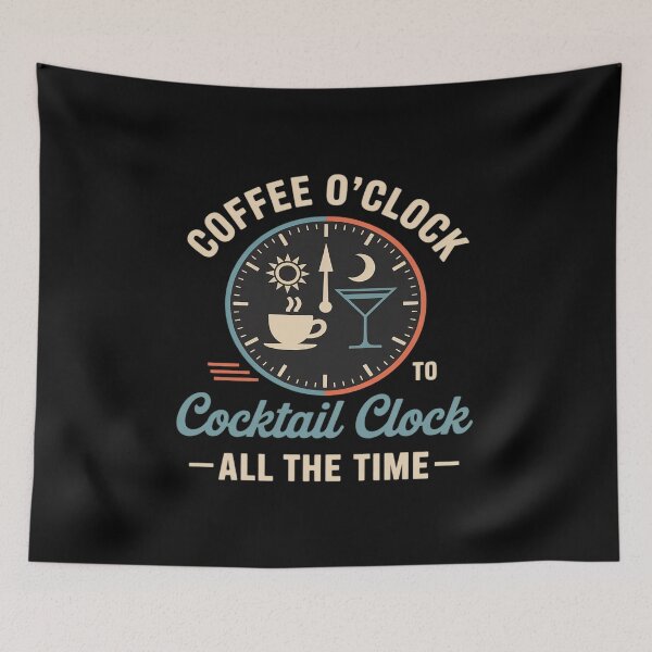 Item preview, Coffee O’Clock to Cocktail O’Clock Clock designed and sold by tabdejinti.