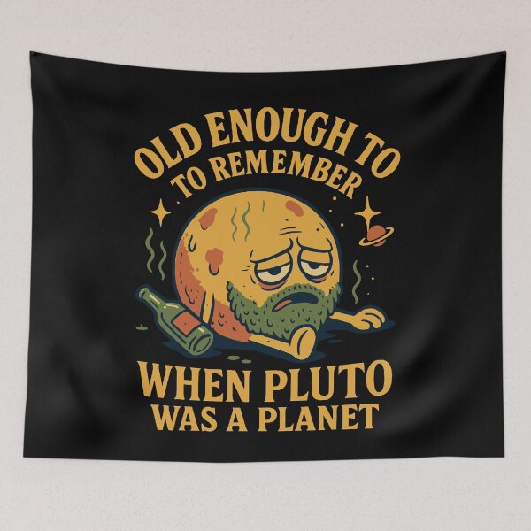 Item preview, Old Enough to Remember Pluto Funny Space Astronomy designed and sold by LuminOrb.
