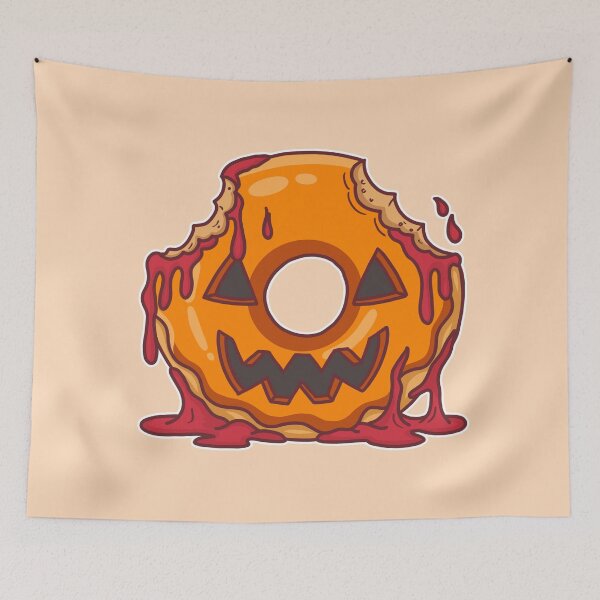 Item preview, Spooky Pumpkin Donut – Creepy Cute Halloween Treat designed and sold by BGMeYou.
