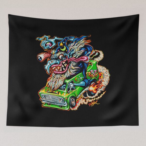 Item preview, Ratfink Wizard Monster Van Neon Flame Drive designed and sold by Witchwayto254.