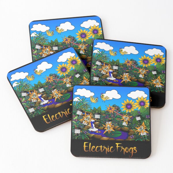 Item preview, Electric Frogs - With Title by Amanda M Lucas designed and sold by Amanda Lucas.