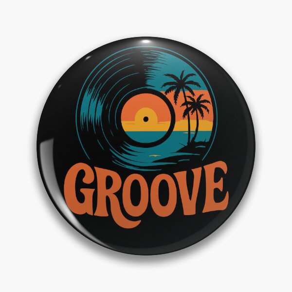 Item preview, Groove Vintage Vinyl Sunset Record Music Lovers designed and sold by LuminOrb.