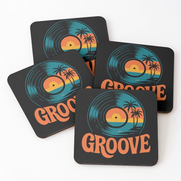 Item preview, Groove Vintage Vinyl Sunset Record Music Lovers designed and sold by LuminOrb.