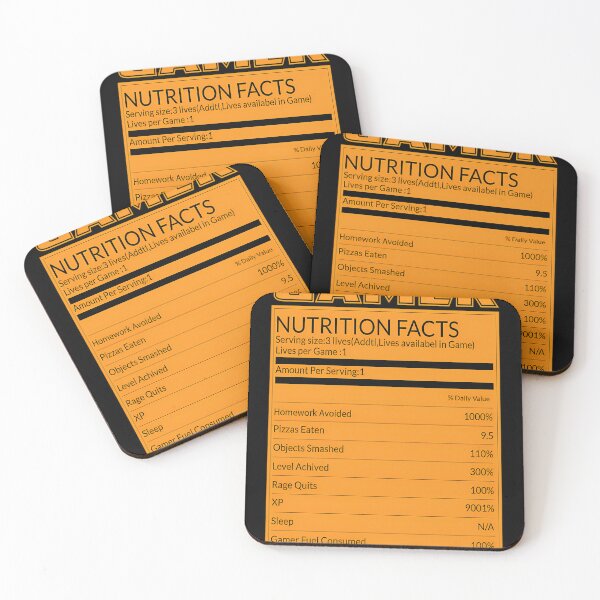 Item preview, Gamer Nutrition Facts designed and sold by ROBERTROMERO3.